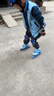 斯威（SWAY）溜冰鞋儿童男女童中小学专业轮滑鞋平花休闲滑冰旱冰鞋成人直排轮 【锁轮款】蓝+一体支架+头盔护具 M (适合6-12岁)日常鞋码32-36 实拍图