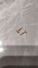 周六福（ZLF）  黄金耳饰女小金花四叶草耳钉足金999首饰 计价 0.73g 实拍图