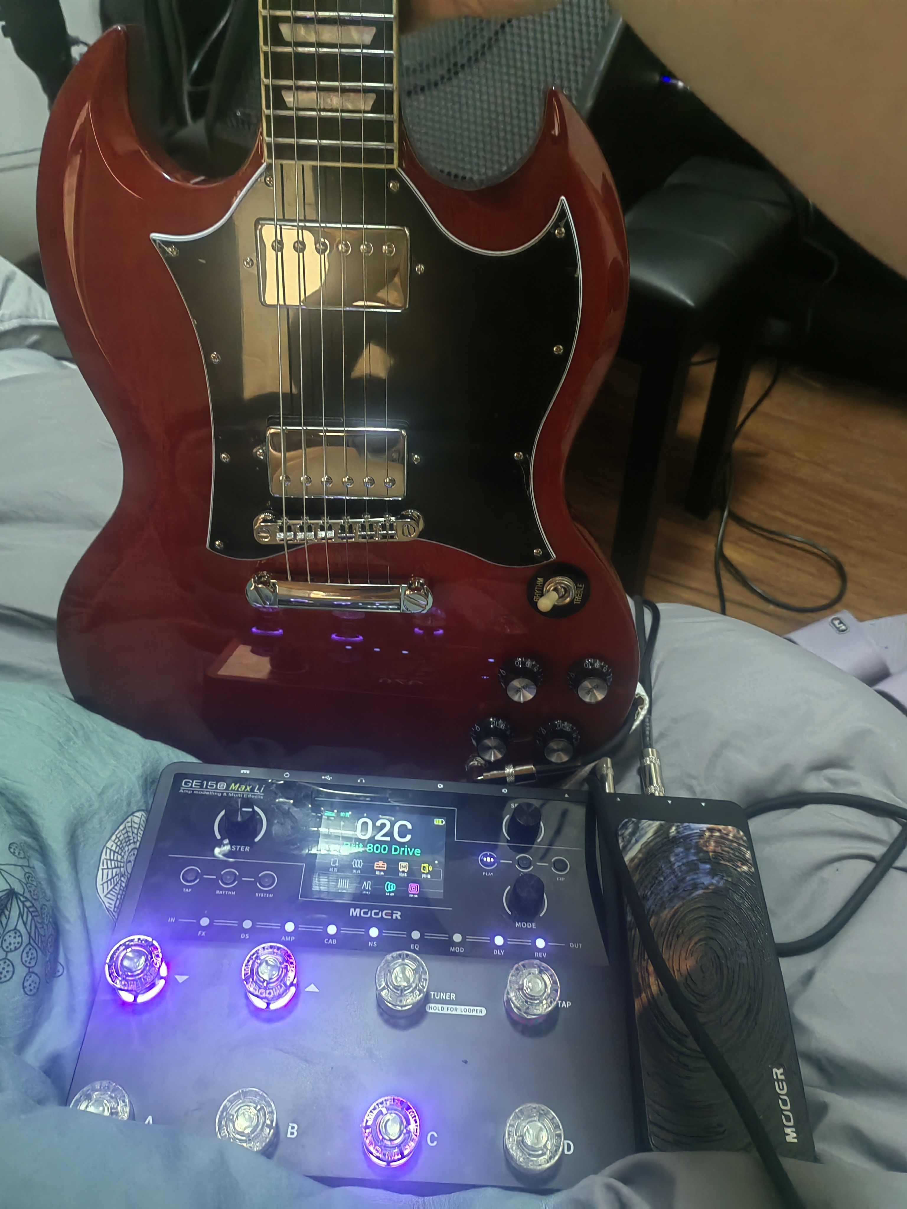 epiphone易普锋玫瑰木指板 SG Standard CH 樱桃红恶魔角摇滚电吉他原厂包 实拍图