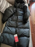 鸭鸭（YAYA）佟丽娅同款泡芙长款羽绒服女士2024新款过膝东北加厚极寒休闲外套 黑色 S 155 实拍图