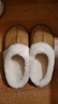 棉拖男棉拖女居家棉拖鞋加绒棉拖鞋男保暖鞋月子鞋女包头拖女 卡其色 42-43 偏小一码 实拍图
