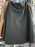 优衣库女装绒面针织喇叭中裙/半身裙裙子481434 08 深灰色 L /160/72A 实拍图