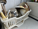京东京造 碗盘置物架厨房果蔬沥水篮碗筷收纳盒筷子筒厨房烹饪器具白色 实拍图