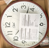康巴丝（Compas）挂钟客厅静音走时简约日历石英钟表挂墙时钟 c2855Y 咖木色26cm 实拍图