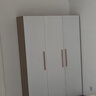 束寻【上门安装】衣柜现代简约实木挂衣杆经济型简易组装出租房卧室 三门120*40*180暖白+胡桃色 包安装 实拍图