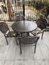 莫 家户外家具铸铝桌椅组合室外庭院桌椅露台桌椅休闲别墅花园阳台 斜格4椅+100cm祥云桌 实拍图