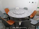 梓屋餐桌家用加厚岩板餐桌椅组合方圆两用餐桌813#1.5米桌+101皮椅*8 实拍图