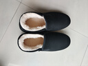 3514保暖羊毛布鞋老人鞋套脚款男士爸爸鞋冬季加厚棉鞋 黑色 39  实拍图