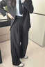 达佳诗黑色西装套装女职业正装女士西服外套通勤高级感大学生面试职业装 黑色套装【一粒扣西装外套+西裤】 L 【适合115-125斤可穿】 实拍图