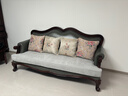 一具一家美式沙发三人位实木加布艺真皮头层牛皮123复古简美乡村客厅家具 博主同款真皮+雪尼尔布艺坐垫 三人位 实拍图