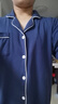 京东京造【10A抑菌】A类一等品50支纯棉睡衣男睡衣秋冬情侣家居服绀青L 实拍图