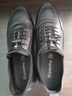 蜘蛛王 SPIDER KING 休闲皮鞋男运动鞋男士商务系带软皮鞋子男 213QA02135 黑色 42 实拍图