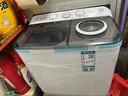奥克斯（AUX）洗衣机半自动家用双缸双桶大容量小型租房宿舍波轮双杠强力去污省水电 【国补】7.5公斤【洗4.5+脱3+终身联保】黑色 实拍图