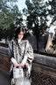 CHANEELR & KARITH披肩围巾女秋冬季外搭复古水墨画斗篷外套生日新年礼物送女友老婆 黑色 实拍图