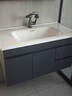 恋派浴室柜 陶瓷一体盆卫生间洗脸盆柜组合悬挂式洗漱台智能洗手盆柜 普通镜柜】珠光灰+陶瓷盆 90cm 实拍图