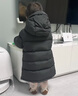 保姆鹅  【风墙】儿童羽绒服宝宝中长款护脸加厚外套保暖童装[NG2664] 炭黑 130 实拍图