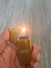 超薄珍珠打火机金属砂轮明火充气实用礼品打火机锌合金 金色 单机 1个 实拍图