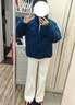 优衣库无缝羽绒短茄克女装/外套夹克478578 68 深蓝色 M /160/84A 实拍图