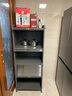帅仕（shuaishi）厨房用具置物架落地餐边橱柜冰箱夹缝收纳碗柜微波炉烤箱储物柜子 灰【顶层加高】5层60长42深-特厚款 实拍图