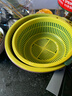 双层沥水篮洗菜篮厨房沥水神器家用多功能水果篮子收纳篮 圆形沥水篮6件套-大+中+小-混色 实拍图