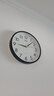 康巴丝（Compas）挂钟客厅 静音走时简约石英钟表挂墙时钟 c2855 黑色 26cm直径 实拍图