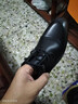 卡帝乐鳄鱼（CARTELO）皮鞋男商务英伦牛皮正装鞋秋冬男士婚鞋加绒鞋子男513 黑色 42 实拍图