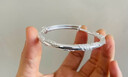周大生新年礼物足银手镯S990实心开口银手镯繁花生日礼物送女友约31±1g 实拍图