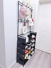 苡茉鞋架家用门口多层简易鞋帽一体鞋柜宿舍出租屋置物架子侧布5层80 实拍图