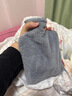 1000ml注水热水袋加厚防爆女生暖手热敷肚子暖脚神器仿兔绒灌水 热水袋灰1000ml+配兔绒套 实拍图