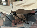 野徒者户外折叠椅露营椅子躺椅便携折叠月亮椅小凳子折叠凳钓鱼凳 细沙黄+腿托【三档调节】 可躺/睡觉 实拍图