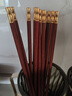 京东京造 筷子 家用餐具无漆无蜡红檀木【金福筷头】10双 礼盒装 实拍图