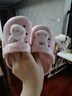 牧童儿童拖鞋夏男宝宝洞洞鞋软底女童卡通洗澡婴幼儿家居鞋萌兔粉150 实拍图