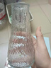 玻璃花瓶透明植物插花瓶水培容器大花瓶装饰客厅摆件 透明水波纹（17*5.5*8） 1个装 实拍图