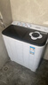 奥克斯（AUX）洗衣机半自动家用双缸双桶大容量小型租房宿舍波轮双杠强力去污省水电 【国补】13公斤【洗8+脱5+终身联保】黑色 实拍图