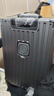 掌金者行李箱大容量铝框拉杆箱登机密码箱结实耐用加厚硬箱旅行箱皮箱子 深灰色【充电接口+箱套贴纸】 26英寸 【大学生住宿可坐人】 实拍图