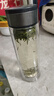 【京东物流配送】高硼硅双层玻璃杯大容量泡茶杯水杯子茶水分离杯 【双层加厚】茶杯350ml1只 实拍图