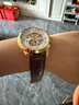 罗宾尼（LOBINNI）【品质严选】品牌手表男士全自动机械表镂空超薄商务休闲时尚腕表 金壳白色皮带款 实拍图