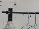 访客免打孔阳台晾衣杆折叠隐形晾衣架窗户晾衣神器壁挂挂衣杆双杆6孔 实拍图