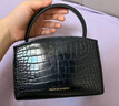 CHARLES&KEITH鳄鱼纹凯莉包手提斜挎婚包包女包生日情人节礼物CK2-50270880-1 Black黑色 S 实拍图