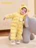 巴拉巴拉童装婴儿连体衣轻薄羽绒服宝宝衣服2025冬装抱衣爬服男童女童萌趣 黄色雪人-白鸭绒 90 cm-充绒量47g 实拍图