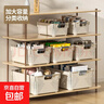 【百万爆款】奶油风收纳箱带盖杂物整理衣物化妆品玩具储物盒创意 收纳筐高款中号 实拍图