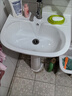 立柱式洗脸盆小户型卫生间三角立柱盆一体陶瓷迷你落地洗手盆阳台 41X36柱盆+五金配件 -换单冷备 实拍图