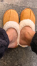 棉拖男棉拖女居家棉拖鞋加绒棉拖鞋男保暖鞋月子鞋女包头拖女 卡其色 44-45 偏小一码 实拍图