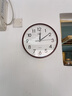 康巴丝（Compas）挂钟客厅 12英寸简约静音客厅石英钟表挂墙时钟 C2866 咖色30.5cm 实拍图