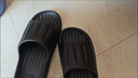 安尚芬拖鞋男士夏季浴室大码室内家居踩屎感防滑厚底情侣凉拖鞋女外穿 黑色 42-43 适合41-42（内长250mm） 实拍图