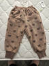 嘟嘟家宝宝裤子加绒冬季男童冬装保暖女童长裤潮儿童休闲裤 咖色小熊110 实拍图