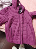 坦博尔轻薄羽绒服女短款宽松脱卸帽秋保暖女士外套TD236256 富贵紫 190  实拍图