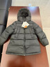 保姆鹅  【风墙】儿童羽绒服宝宝中长款护脸加厚外套保暖童装[NG2664] 炭黑 100 实拍图