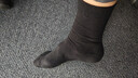 浪莎袜子男士长袜纯棉抑菌春秋冬季透气全棉小腿袜黑白色高筒商务男袜 实拍图