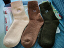猫人3双装35%羊毛袜子男士袜子男冬季加厚保暖袜男毛圈袜睡眠袜男 实拍图